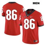 Men's Georgia Bulldogs NCAA #86 John FitzPatrick Nike Stitched Red Legend Authentic No Name College Football Jersey MAJ5554ZK